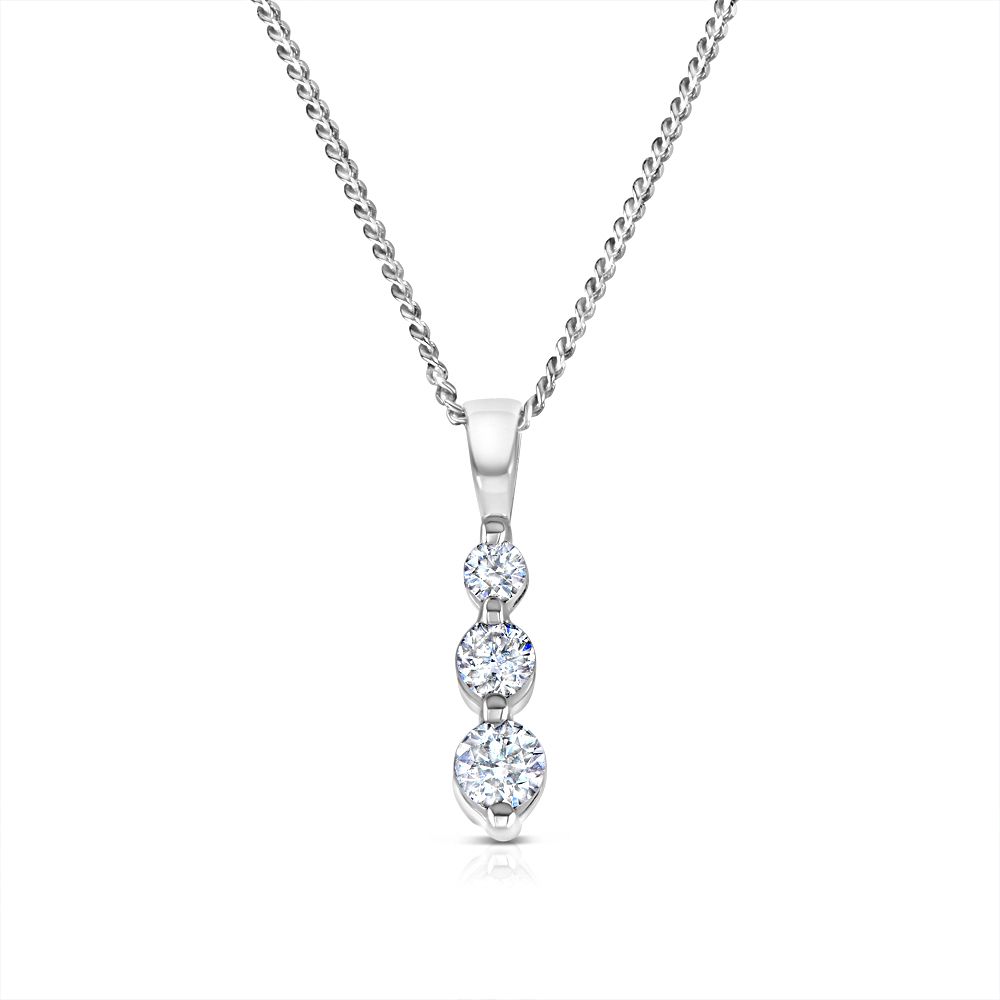 Brilliante Choice of Plating 3.30 DEW Simulated Diamond Y-Drop Necklace