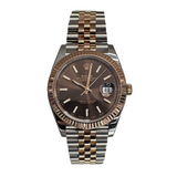 Datejust 41 Steel And Rose Chocolate Dial