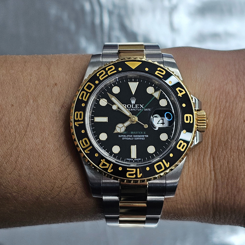 GMT-Master II Date 40 Steel And Yellow Gold Black Dial