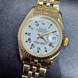 Datejust 26 Yellow Gold And White Roman Numeral Dial