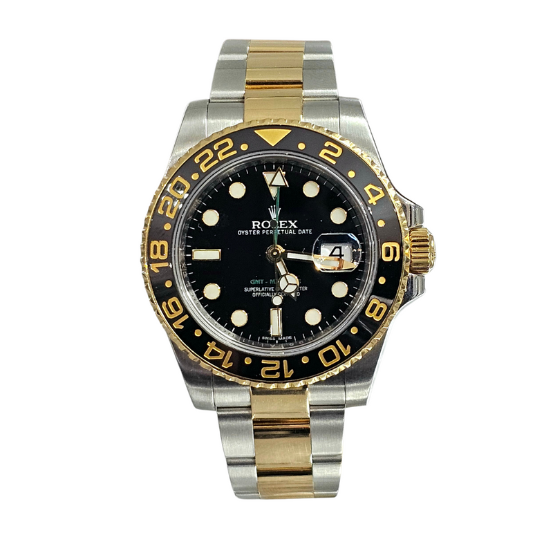 GMT-Master II Date 40 Steel And Yellow Gold Black Dial