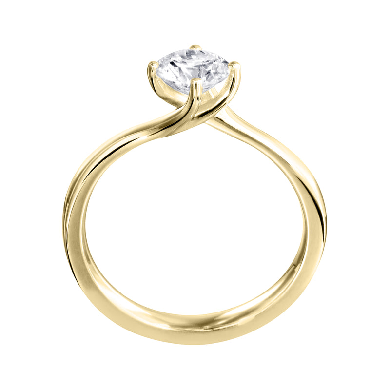 Single Stone Brilliant Cut Diamond Twist Engagement Ring (0.25ct)