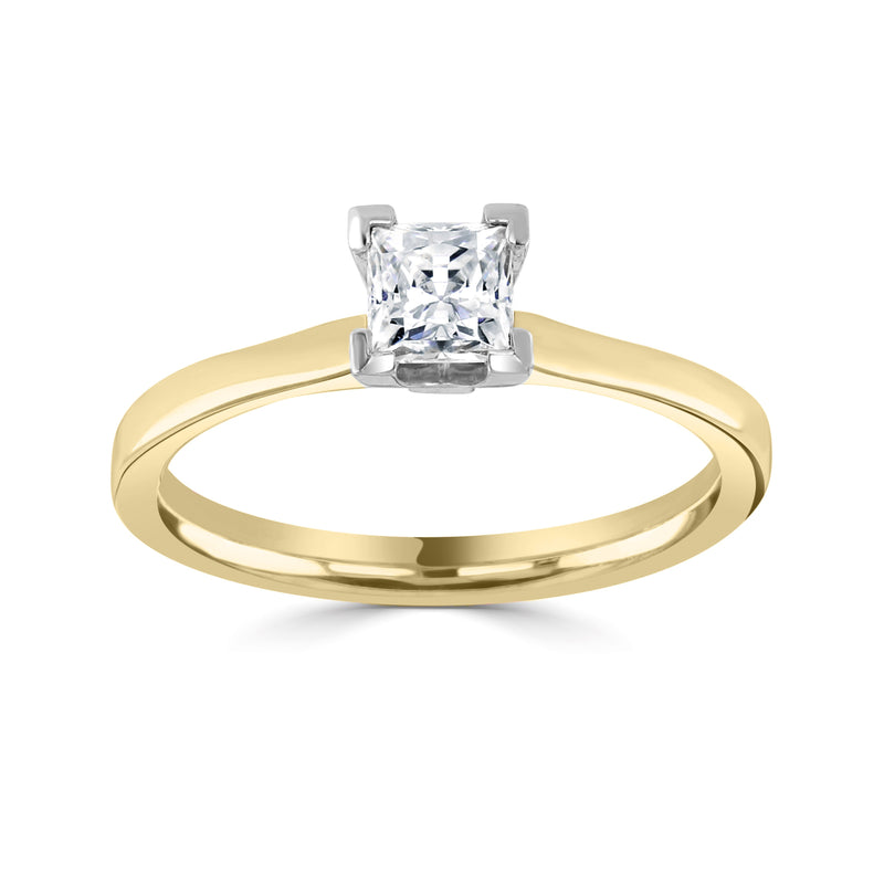 Single Stone Princess Cut Diamond Engagement Ring (0.50ct)