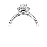 Single Stone Brilliant Cut Diamond Halo Engagement Ring (0.63ct)