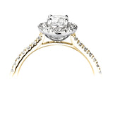 Single Stone Brilliant Cut Diamond Halo Engagement Ring (0.88ct)