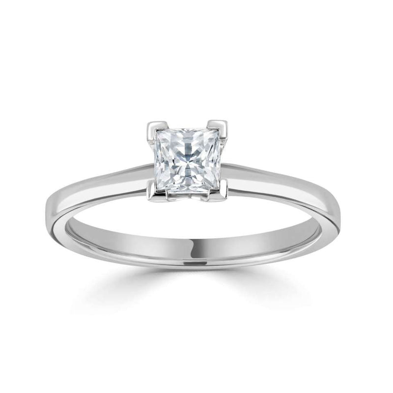 Single Stone Princess Cut Diamond Engagement Ring (0.40ct)