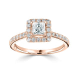 Single Stone Princess Cut Diamond Engagement Ring (1.39ct)