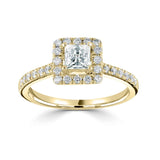 Single Stone Princess Cut Diamond Engagement Ring (0.57ct)