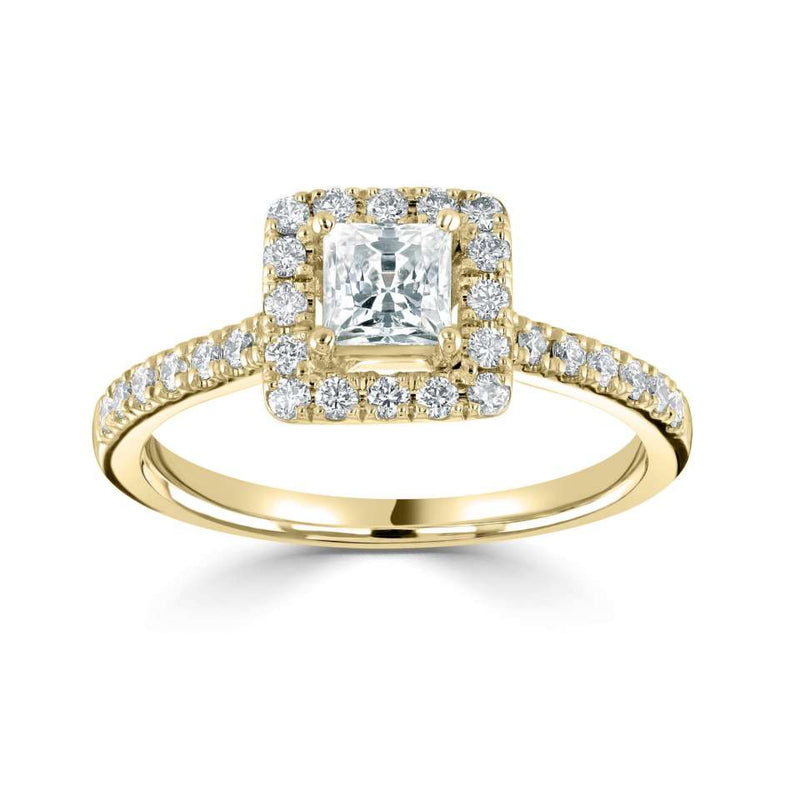 Single Stone Princess Cut Diamond Engagement Ring (0.77ct)