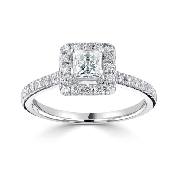 Single Stone Princess Cut Diamond Engagement Ring (0.91ct)