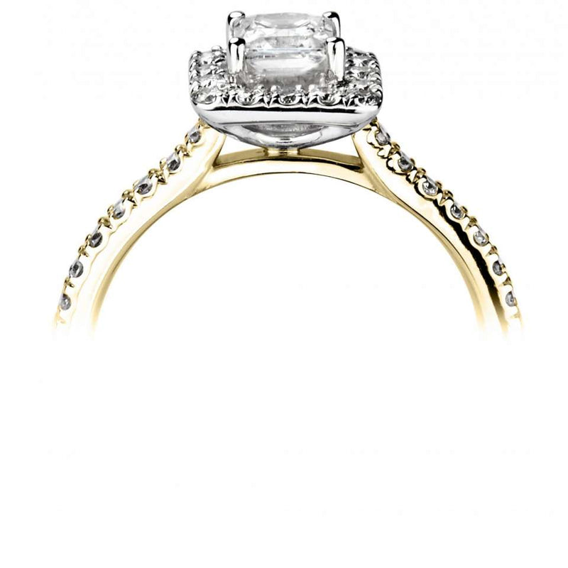 Single Stone Princess Cut Diamond Engagement Ring (0.91ct)